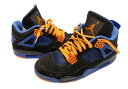 【中古】ジョーダン JORDAN NIKE AIR JORDAN 4 RETRO CAVS ナイキ エアジョーダン 4 レトロ キャブズ 黒 青 308497-027 メンズ靴 スニーカー ブラック 27cm 101-shoes1254