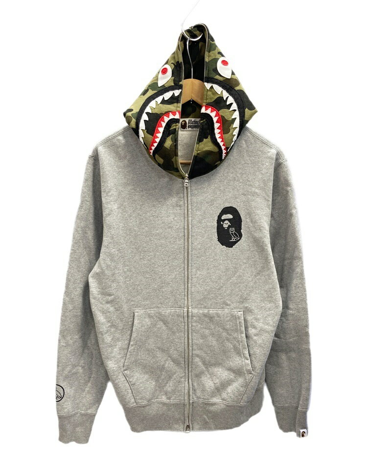 yÁzA xCVO GCv A BATHING APE BAPE x OVO Shark Full Zip Hoodie INg[o[Yx[IE tWbv Made in Japan p[J O[ LTCY 101MT-1836