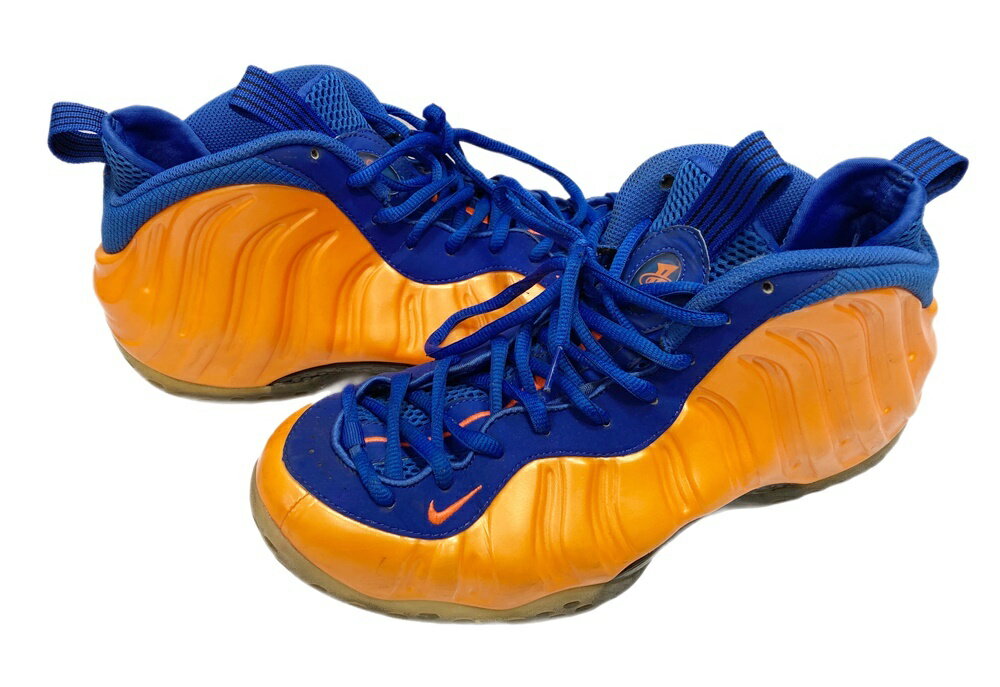 【中古】ナイキ NIKE AIR FOAMPOSITE ONE NEW YORK KNICKS エア フォームポジット ワン ニューヨーク ニックス 青 314996-801 メンズ靴 スニーカー オレンジ 30cm 101-shoes1359