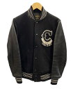 【中古】クーティー COOTIE 1st Place Jacket Black×Black 1st. 黒 スタジャン レザー Made in JAPAN ジャケット ロゴ ブラック Sサイズ 101MT-1970