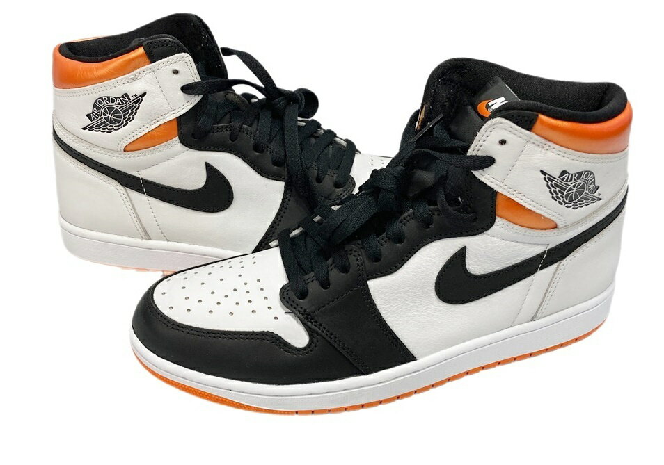 【中古】ジョーダン JORDAN NIKE AIR JORDAN 1 RETRO HIGH OG ナイキ エア ジョーダン 1 レトロ ハイ オリジナル オレンジ 黒 白 555088-180 メンズ靴 スニーカー ホワイト 28.5cm 101-shoes1398