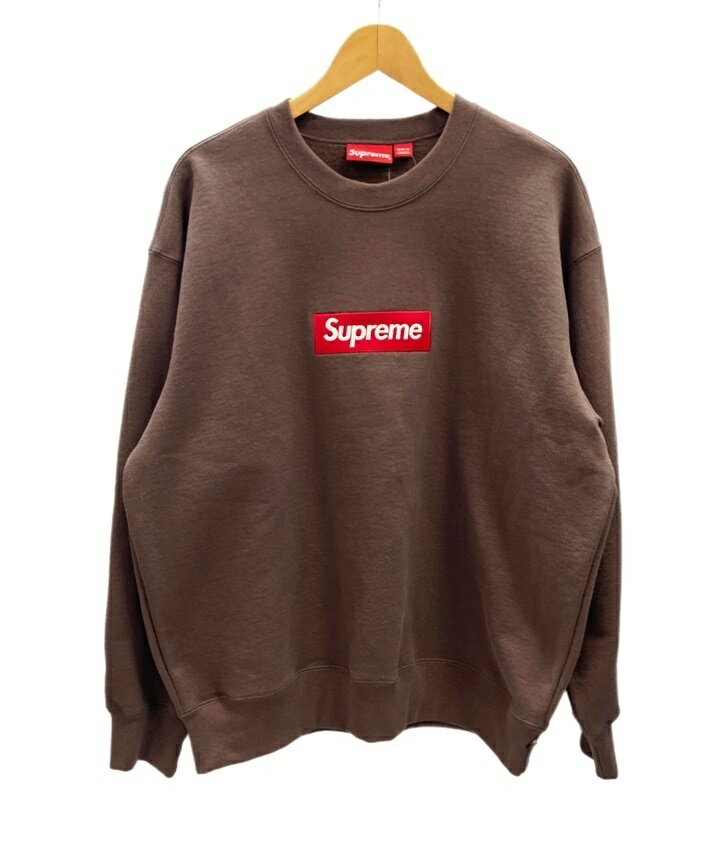 yÁzVv[ SUPREME Box Logo Crewneck Brown 22AW {bNX S N[lbN vI[o[ g[i[ XEFbg S uE LTCY 101MT-2000