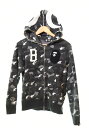 【中古】アベイシングエイプ A BATHING APE BLACK SCALE BLACK SCALE Shark Full Zip Hoodie パーカー 黒 001ZPC231905X パーカ 総柄 ブラック Sサイズ 103MT-30