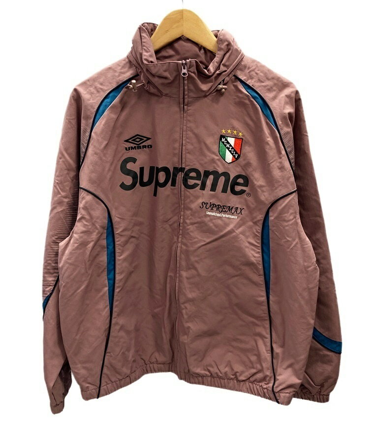 【中古】シュプリーム SUPREME Umbro Track Jacket Dusty Plum アンブロ トラックジャケット 22SS ナイロンジャケット ジャケット ロゴ ブラウン Lサイズ 101MT-2049