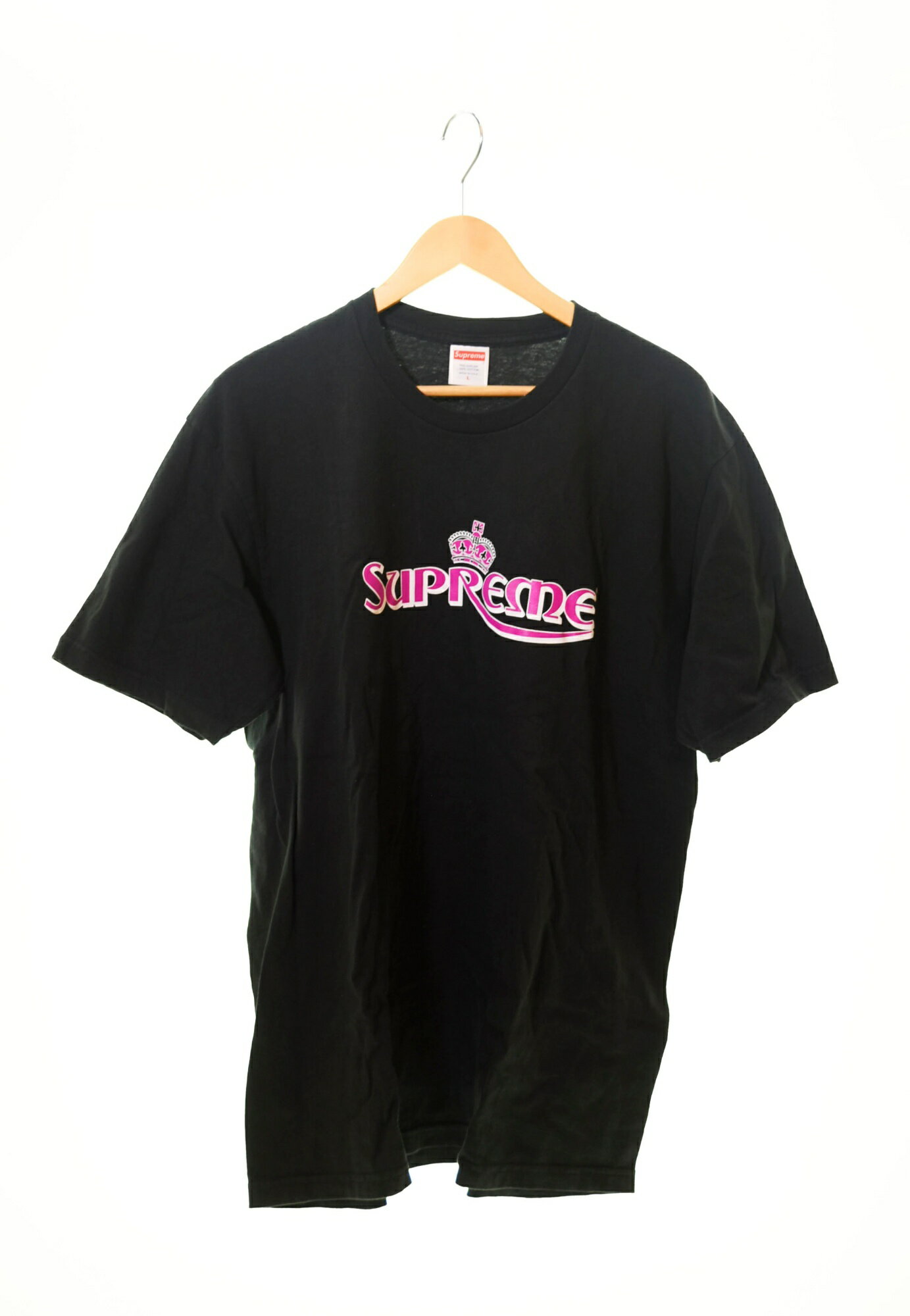 【中古】シュプリーム SUPREME 23SS Crown Tee クラウン Tシャツ 黒 Tシャツ プリント ブラック Lサイズ 103MT-95