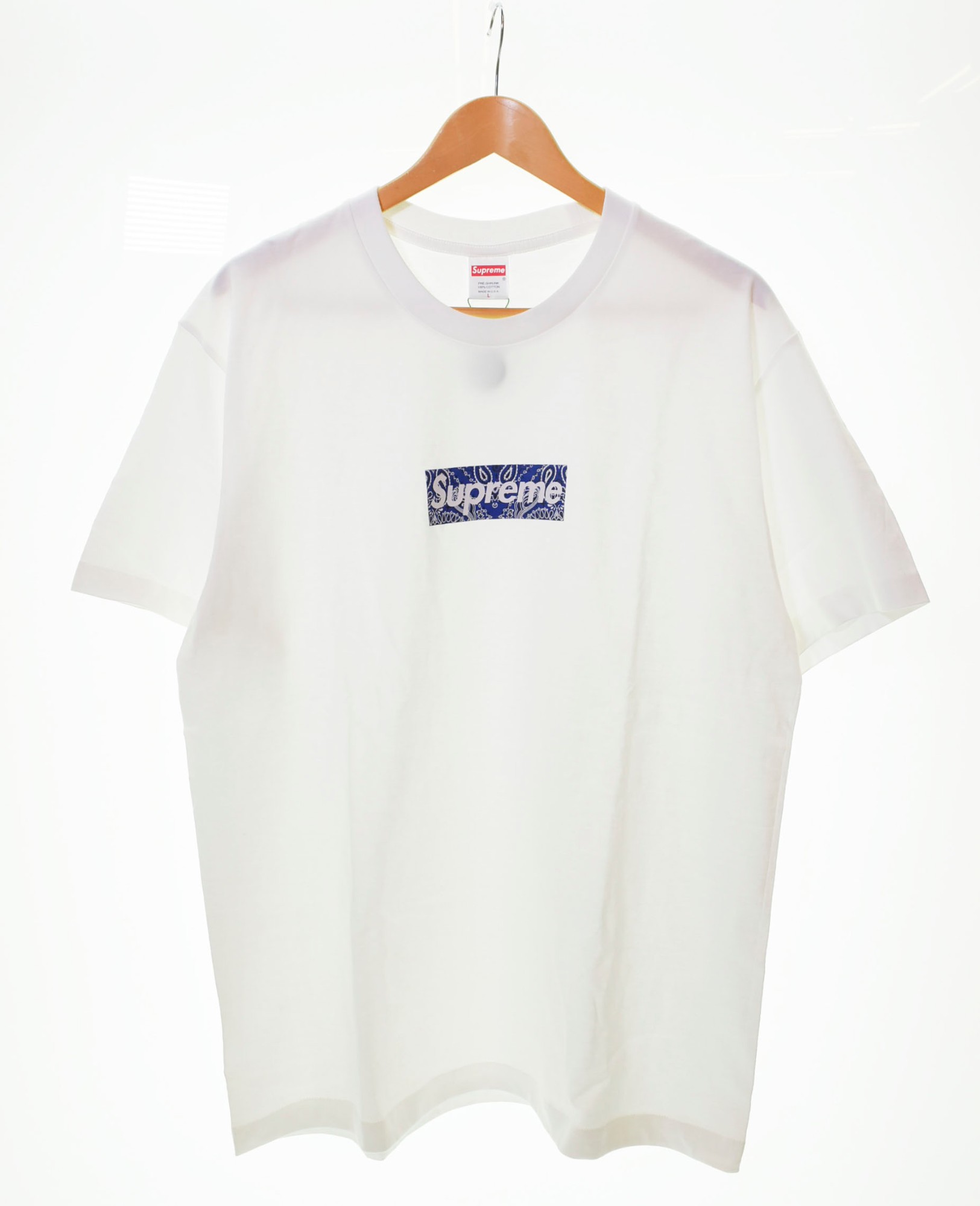 【中古】シュプリーム SUPREME 19FW Bandana Box Logo Tee バンダナ ボックスロゴ 白 Tシャツ ロゴ ホワイト Mサイズ 103MT-132