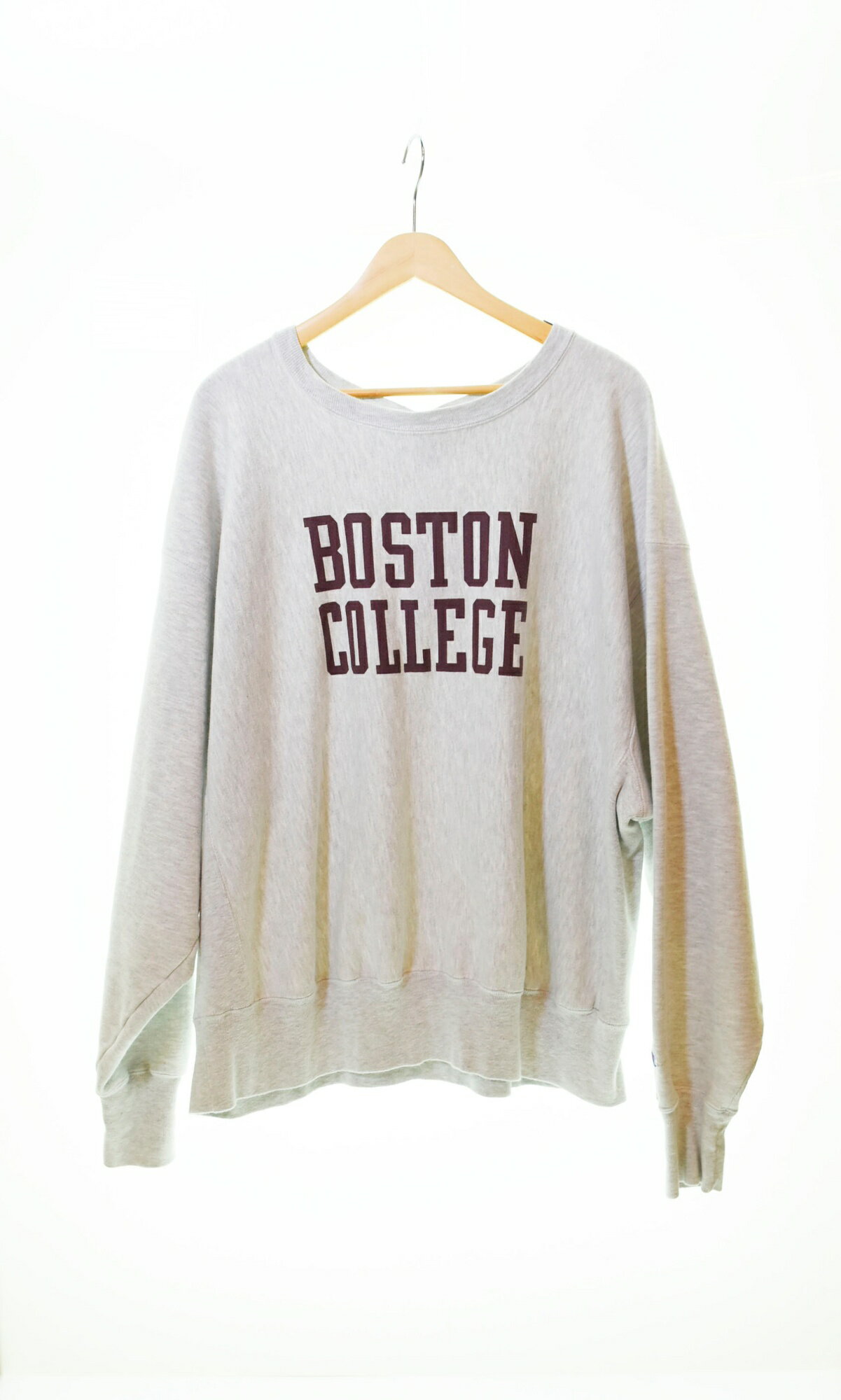 yÁz`sI Champion BOSTON COLLEGE {Xg 90fs REVERSE WEAVE o[XEB[u vg XEFbg XEFbg vg O[ 3LTCY 103MT-156