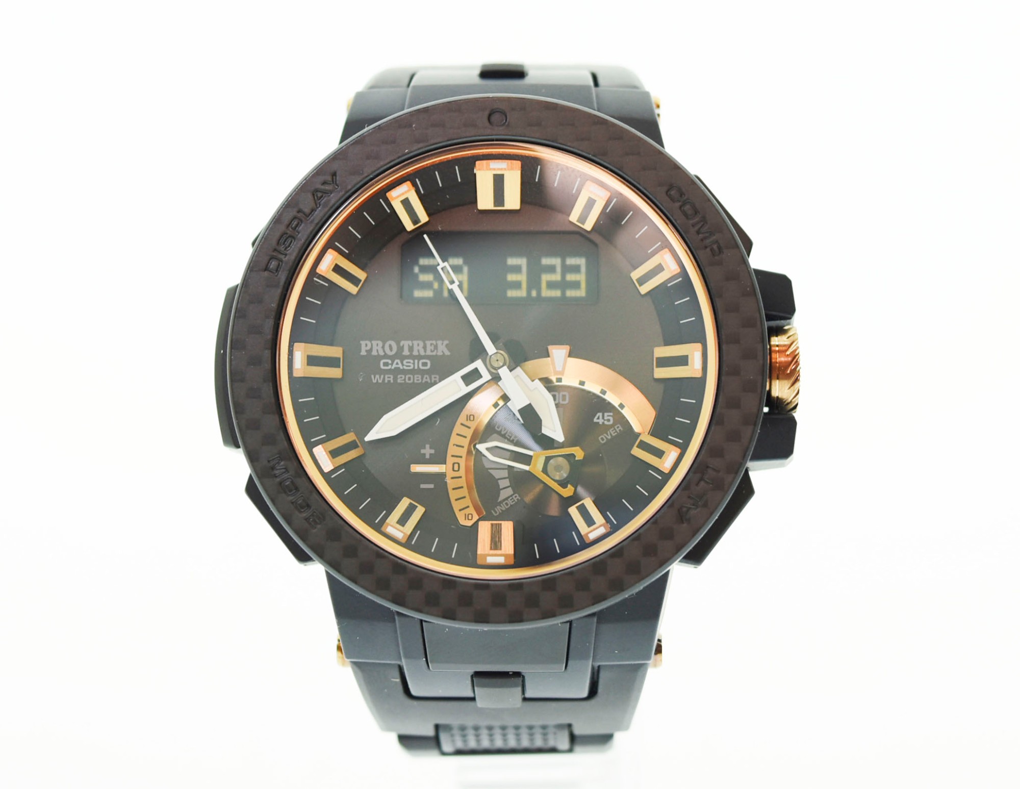 【中古】カシオ CASIO PRO TREK プロトレック 電波時計 タフソーラー 電波ソーラー PRW-7000X メンズ腕時計ブラック 103watch-3