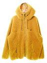 【中古】ハフ HUF STANDARD BOA HOODED JACKET ボアフリースジャケット ジャケット 無地 ベージュ LLサイズ 103MT-190