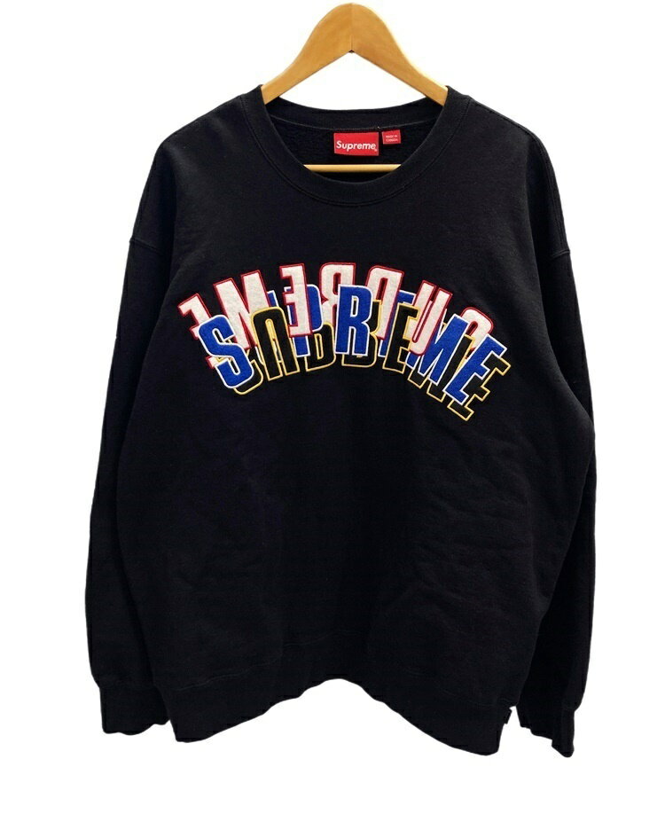 yÁzVv[ SUPREME Stacked Crewneck Black 21SS  g[i[ XEFbg S ubN LTCY 101MT-2121