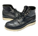 【中古】レッドウィング RED WING 6 CLASSIC ROUND 6インチ クラシックラウンド ラウンドトゥ プレーントゥ アイリッシュセッター 8165 メンズ靴 ブーツ ワーク ブラック 9 1/2 D 101-shoes1490