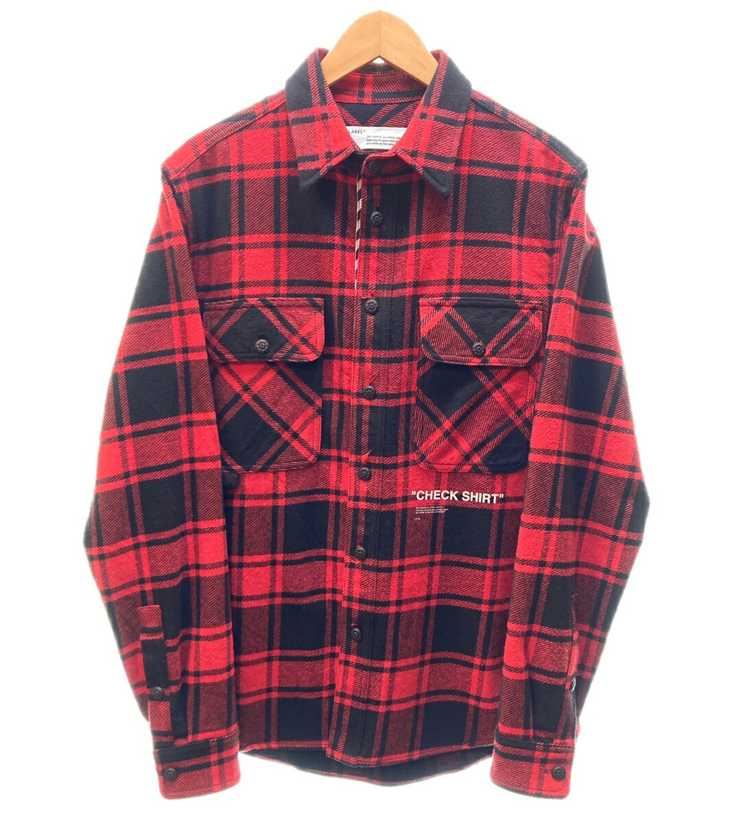 yÁz ItzCg Off-White 18AW QUOTE FLANNEL SHIRT tl `FbN Vc lVc   OMGA060E18A27010 - Vc `FbN bh 104MT-30