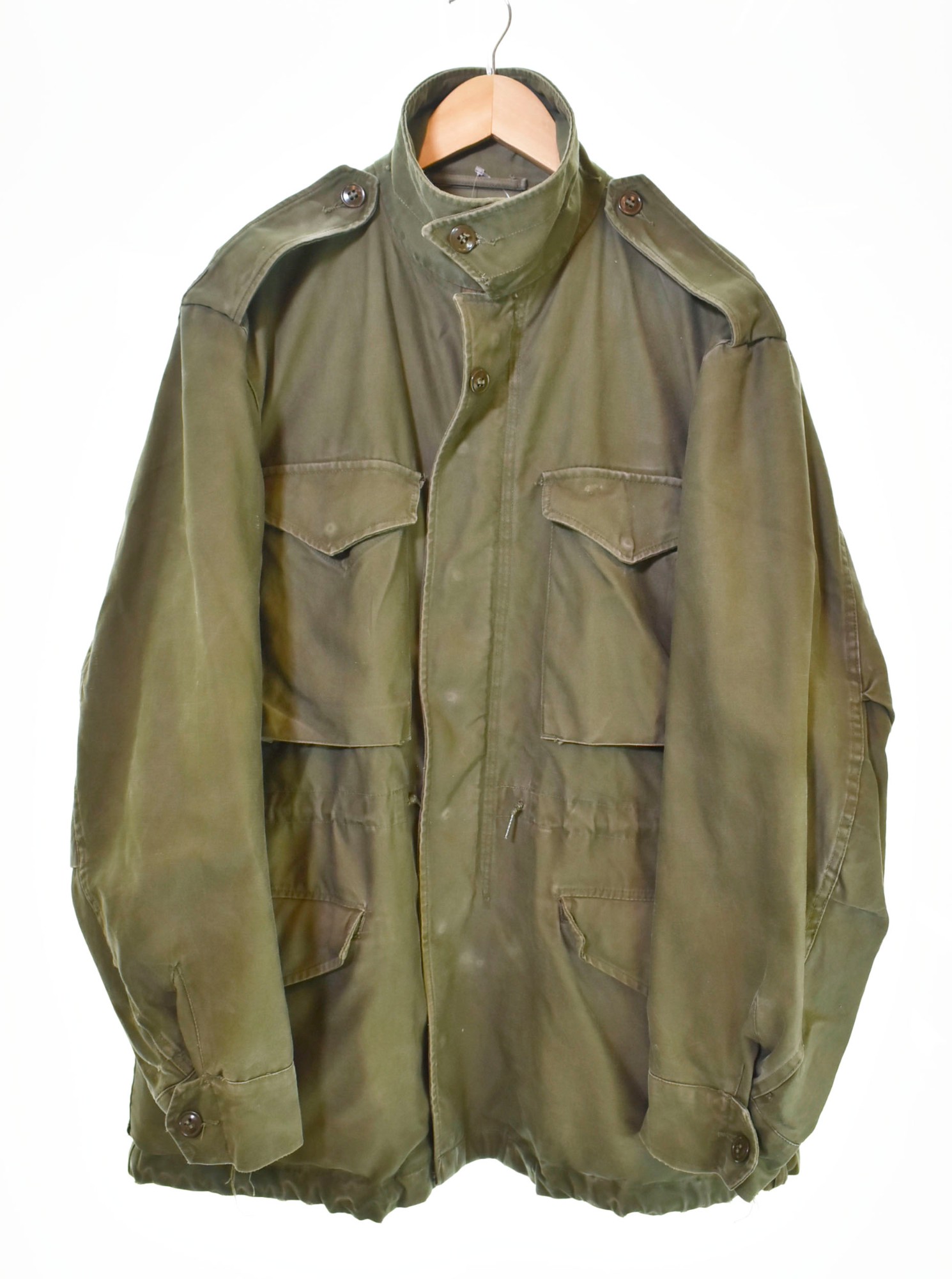 ミリタリー Military 50's US ARMY M-51 フィールドジャケットM/R アルミジップ SCOVILL Medium Regular ジャケット 無地 カーキ Mサイズ 103MT-295