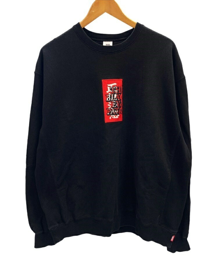 yÁzubNACpb` BlackEyePatch Handle With Care Crew Sweat 戵 vI[o[ g[i[  XL XEFbg S ubN LLTCY 101MT-2209