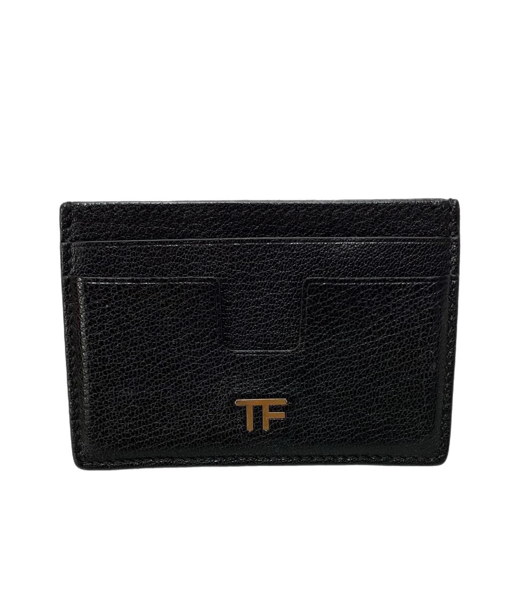 トム・フォード TOM FORD レザーカードケース 財布・ケース クレジットカードケース ロゴ ブラック 201..