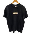 【中古】シュプリーム SUPREME × BURBERRY バーバリー 22SS Box Logo Tee Black 黒 半袖 Tシャツ ロゴ ブラック Lサイズ 101MT-2219