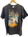 楽天ドンドンサガール【中古】バンドTシャツ BAND-T 90s 90's Led Zeppelin レッドツェッペリン ロックT ヴィンテージ US古着 Tシャツ プリント ブラック Lサイズ 101MT-2248