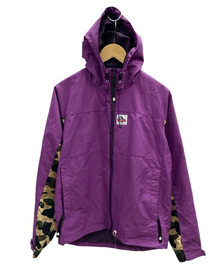 yÁzA xCVO GCv A BATHING APE BAPE NYLON WINDBREAKER WITH CAMO SLEEVES iCWPbg  001LJ0801016X WPbg S p[v MTCY 101MT-2253