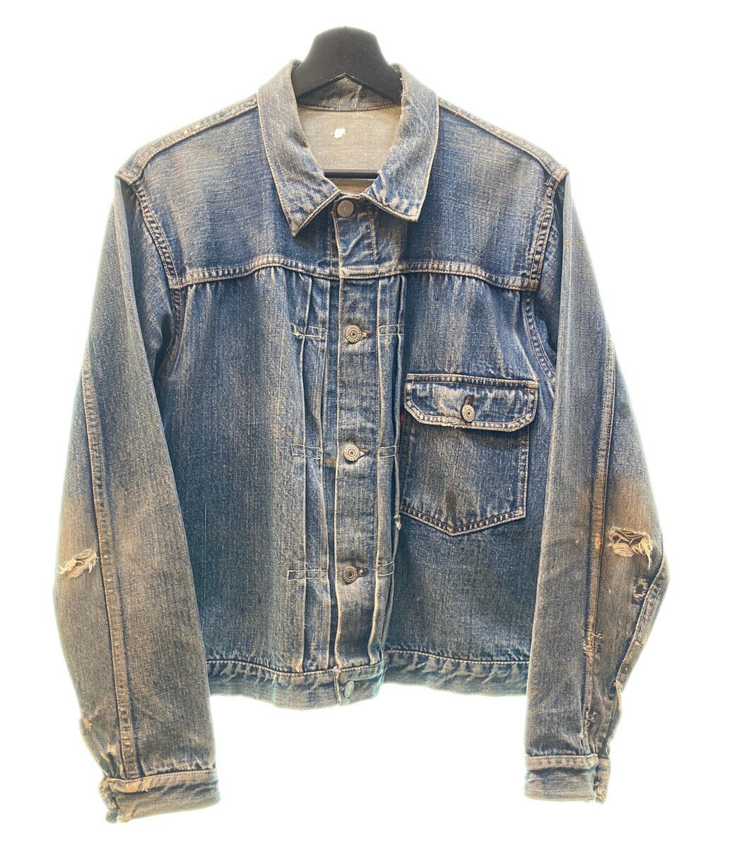 yÁz [oCX Levi's 506XX 1st original vintage denim jacket 40's~50's t@[Xg IWi Be[W fjWPbg Жʃ^u V`obN  WPbg n u[ 104MT-88