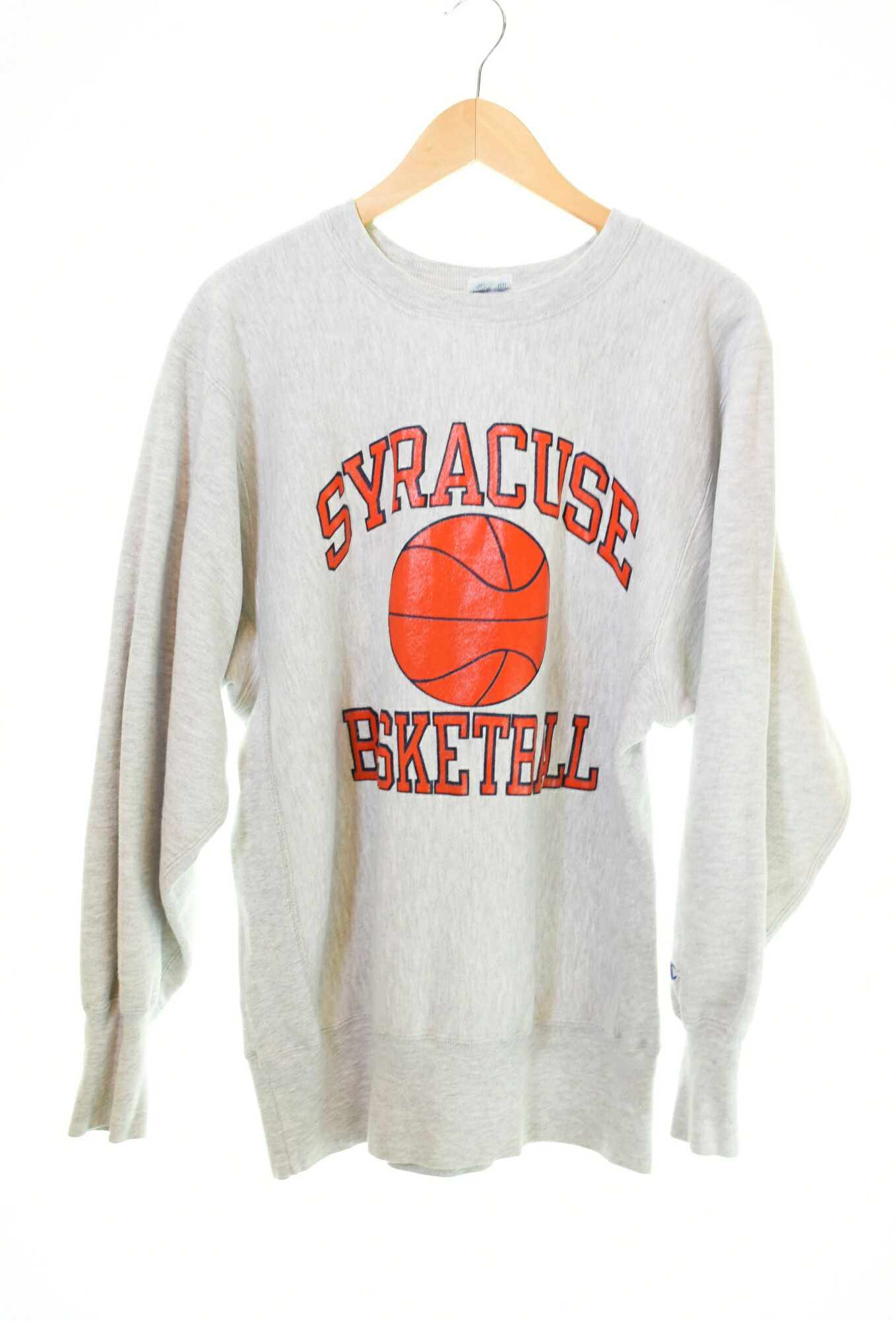 yÁz`sI Champion SYRACUSE BASKETBALL 90fsO USA REVERSE WEAVE o[XEB[u vg XEFbg XEFbg vg O[ LTCY 103MT-373