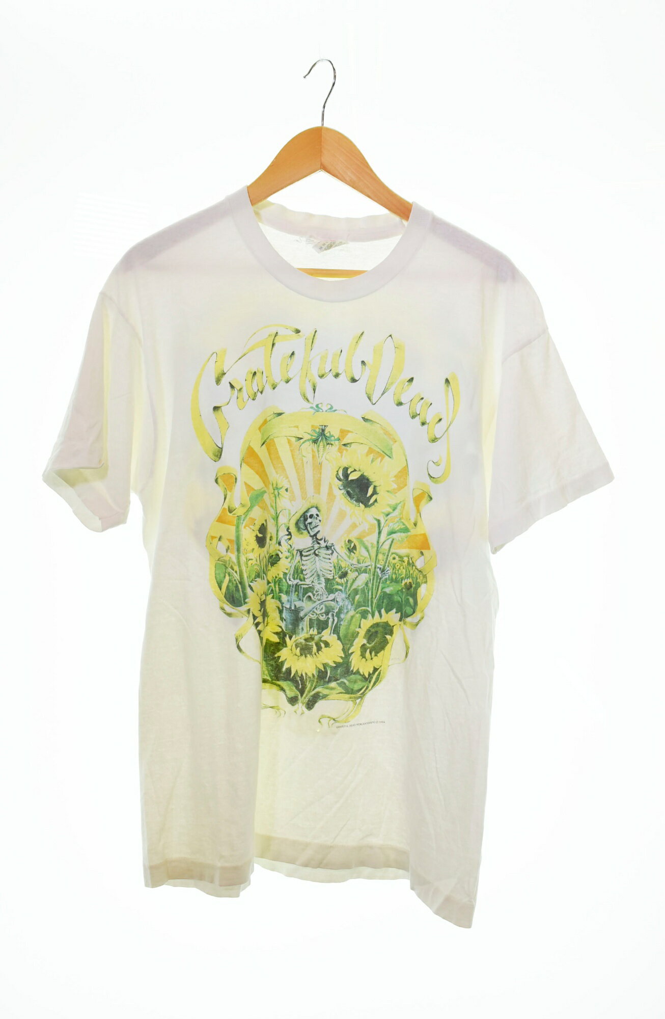 ビンテージアイテム vintage items 1994’s GRATEFUL DEAD music tee sunflower サンフラワー シングルステッチ Tシャツ 白 Tシャツ プリント ホワイト Lサイズ 103MT-483