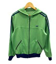 【中古】アディダス adidas デサント製 デサントタグ サイドライン フーデッド トラックトップ ジャージ 70's 70s 80's 80s 緑 ADA-...