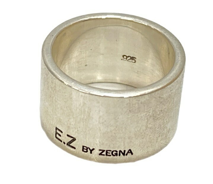 【中古】イージーバイゼニア EZbyZegna Ermenegildo Zegna 925 シルバーリング 平打ちリング 銀 メンズジュエリー・アクセサリー 指輪・リング シルバー 101goods-118