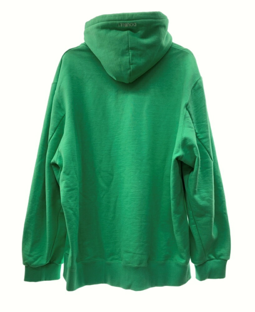 【中古】 ダブレット doublet 22AW COMPOSITION MESSAGE HOODIE コンポジション メッセージ フーディー フーディ 緑 22AW31CS234 パーカ 刺繍 グリーン Lサイズ 104MT-288