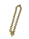 【中古】ゴンティエ パリ GONTIE PARIS チェーンネックレス ゴールド系 ロゴ メンズジュエリー・アクセサリー ネックレス・ペンダント ゴールド 10...