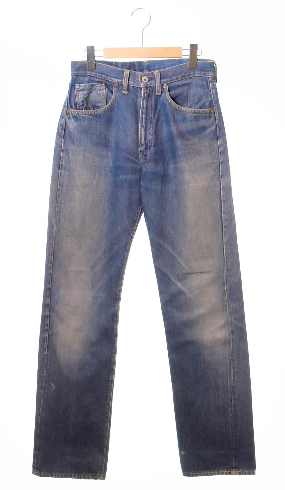 【中古】リーバイス LEVI'S 60's 501ZXX 63年~66年モデル ギャラなし紙パッチ 42TALON センターセット 不均等V 隠しリベットなし ボタン裏J デニム ブルー W31 L36 103MB-123