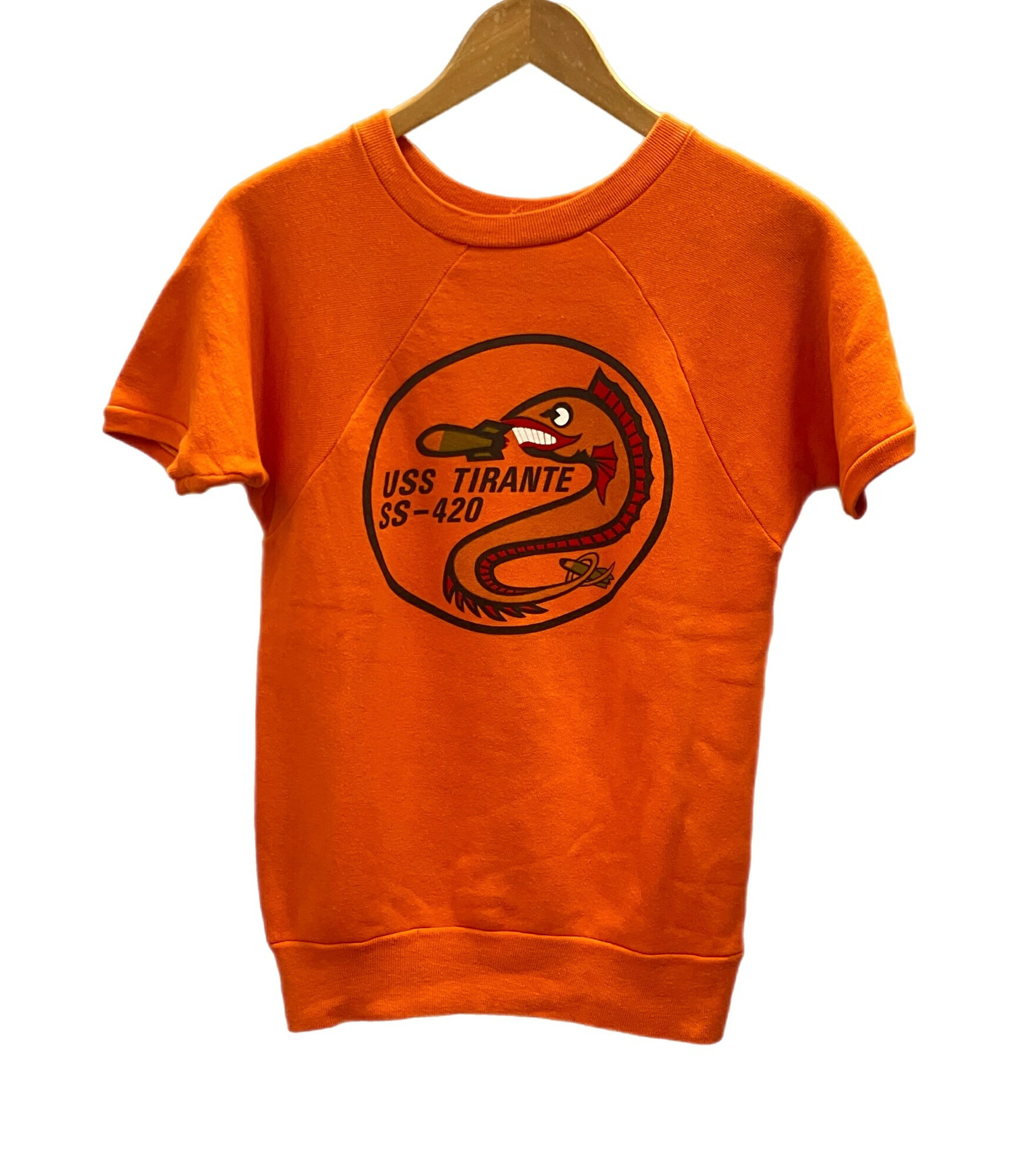 【中古】ヴィンテージ vintage 60’s 60s 60年代 Healthknit ヘルスニット 染み込みプリント ラグラン 半袖 スウェット オレンジ Mサイズ 101MT-2844