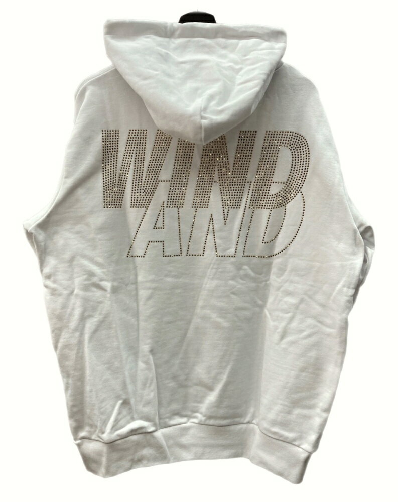 【中古】 ウィンダンシー WIND AND SEA SEA RHINE STONE HOODIE シー ライン ストーン フーディ パーカー プルオーバー 白 WDS-O-SIG-24-Q1-CS-02 パーカ ロゴ ホワイト Lサイズ 104MT-579