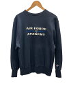 【中古】チャンピオン Champion 90s 90's 90年代 刺繍タグ REVERSE WEAVE リバースウィーブ AIR FORCE ACADEMY 空軍士官学校 ミリタリー スウェット ネイビー Lサイズ 101MT-2938