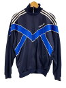 【中古】アディダス adidas 80s~ ヴィンテージ Vintage トラックジャケット トレフォイルロゴ 40/42 ジャージ ネイビー 101MT-34...