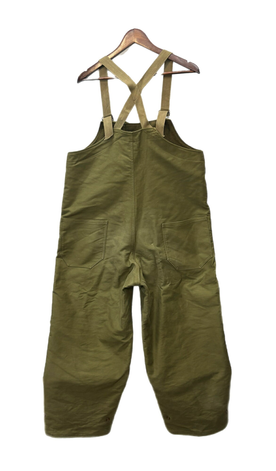 【中古】40's~60's イタリア軍 デッキパンツ つなぎ・オーバーオール グリーン 201MB-744 VB