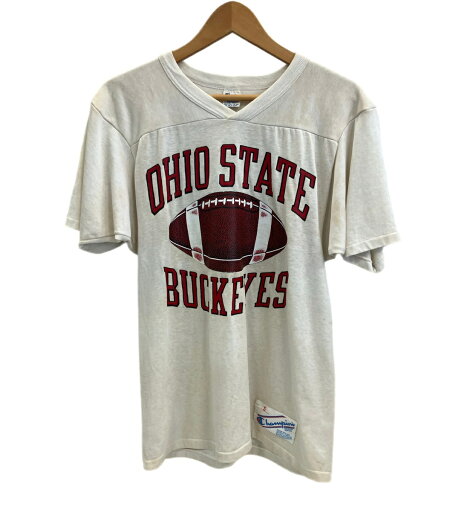 【中古】チャンピオン Champion 80's 80s 80年代 トリコタグ フットボールT Footballl OHIO STATE Tシャツ ホワイト Sサイズ 101MT-3487 【中古】チャンピオン Champion 80's 80s 80年代 トリコタグ フットボールT Footballl OHIO STATE Tシャツ ホワイト Sサイズ 101MT-3487