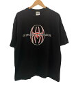 【中古】ヴィンテージ vintage 00's M&O Y2K 2002 Spiderman Movie Dr Pepper スパイダーマン ドクターペッパー 映画 ムービー プロモーション 両面プリント XL Tシャツ ブラック LLサイズ 101MT-3522(4)