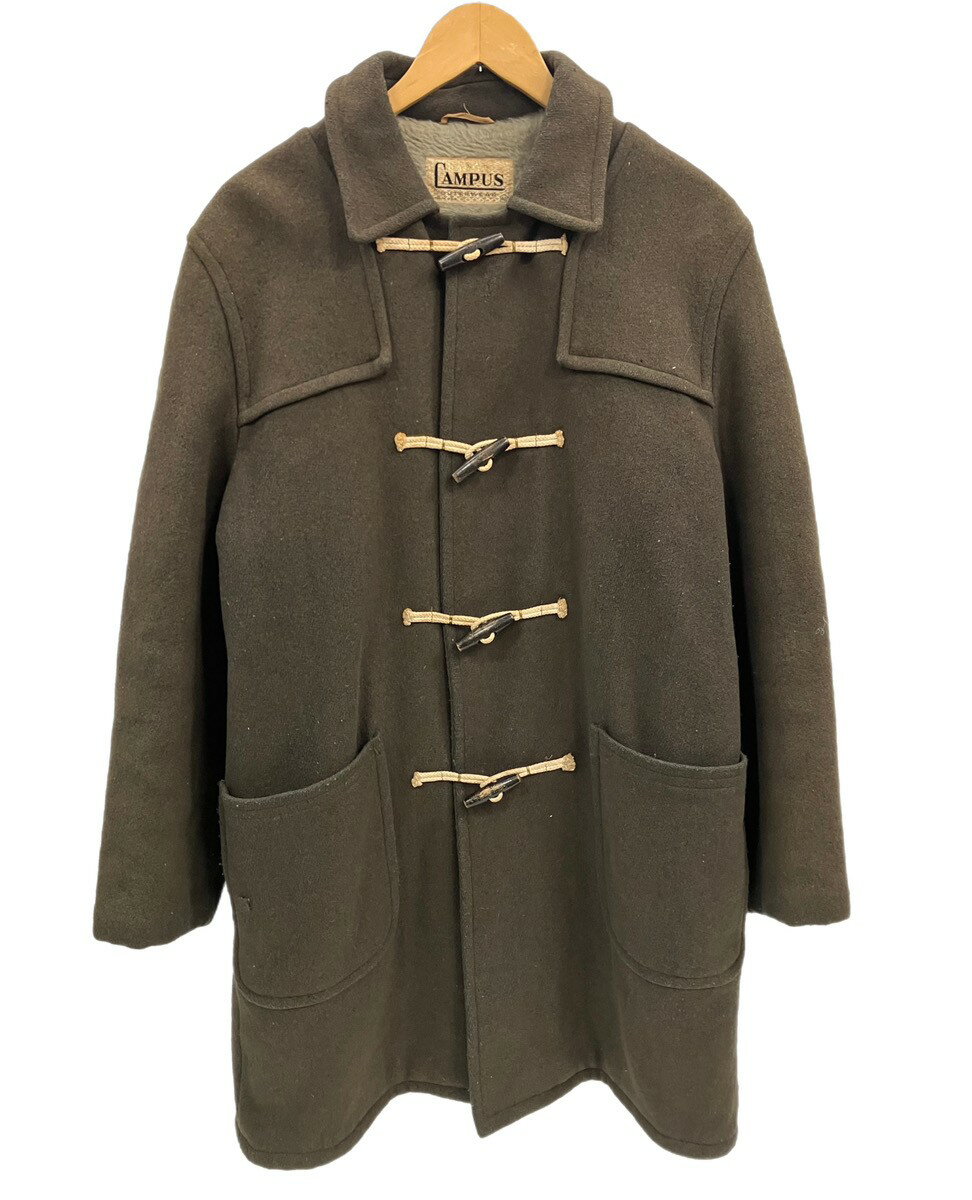 【中古】ヴィンテージ vintage 50’s 50s 50年代 CAMPUS OUTERWEAR キャンパス ダッフルコート 裏ボア チェック 40 コート グリーン Lサイズ 101MT-3615