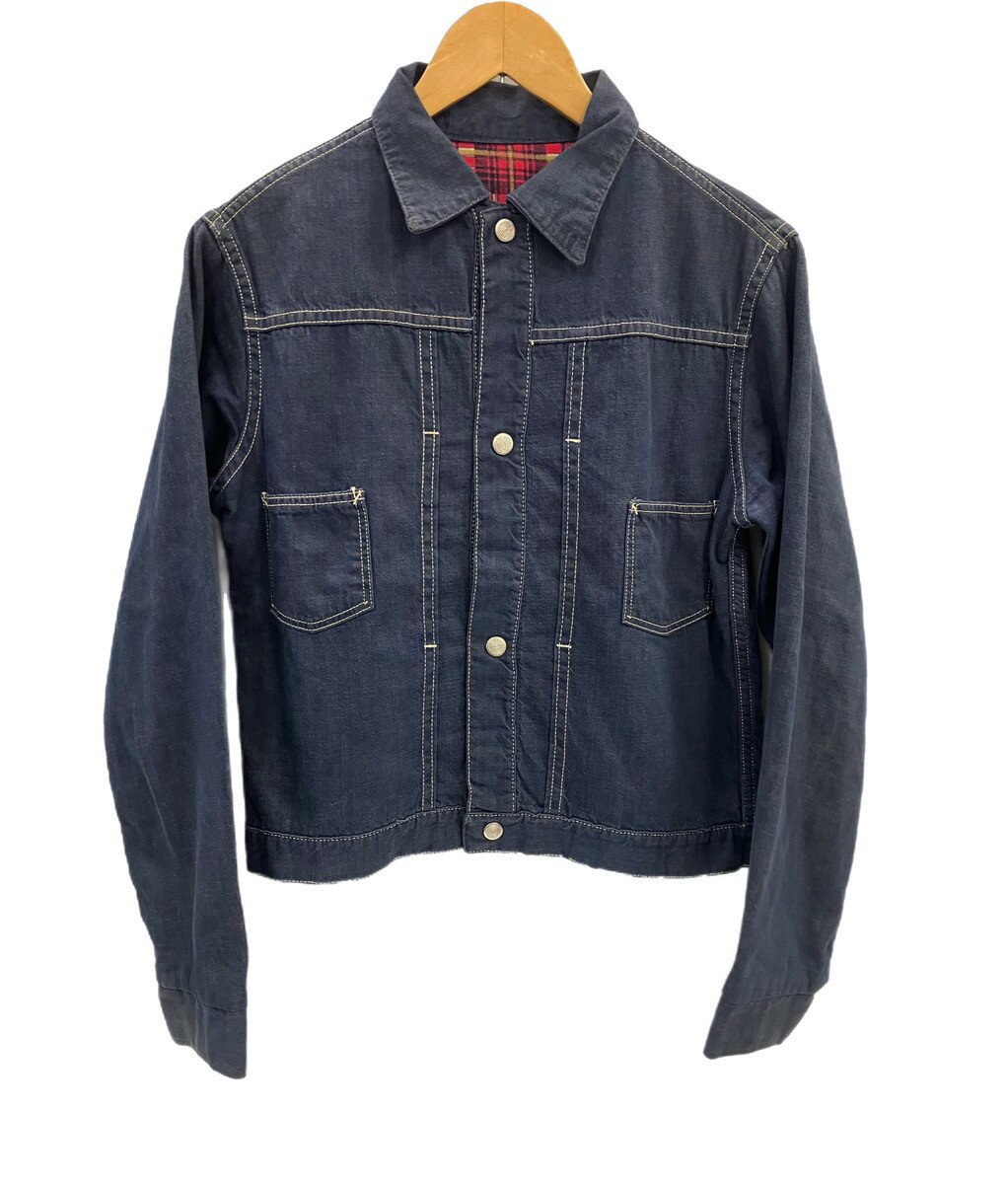 【中古】ヴィンテージ vintage 40's 40s 40年代 2ndTYPE ストア系 デニムジャケット Gジャン 裏地ネル ライトオンス - ジャケット ブルー フリーサイズ 101MT-3610