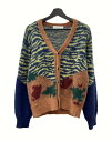 【中古】 トーガ TOGA Animal Jacquard Cardigan アニマル ジャカード カーディガン ニット PULLA プルラ 茶 青 TP92-...