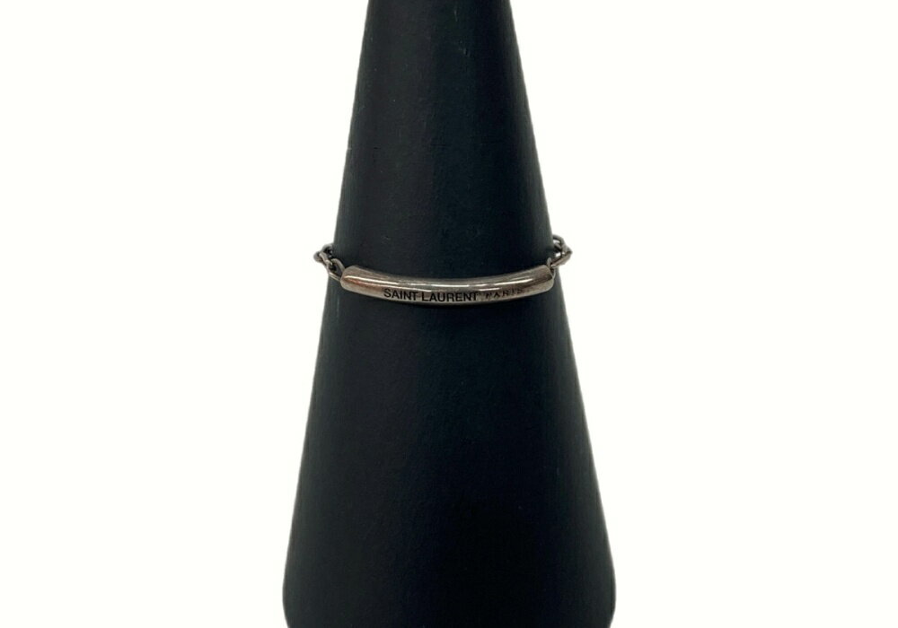 【中古】 サンローラン Saint Laurent Chain Ring チェーン リング 鎖 指輪 サイズ10 銀 メンズジュエリー・アクセサリー 指輪・リング ロゴ シルバー 104A-10