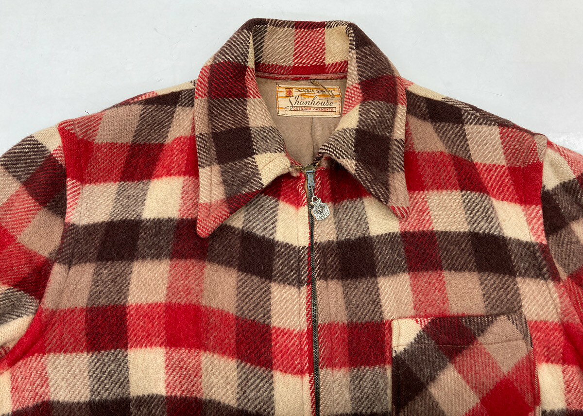 【中古】 ヴィンテージ vintage 40's～ 40年代 Shanhouse ブロックチェック ウール カバーオール スポーツジャケット アウター片ツメ CROWN バネクラウン サイズ不明 ジャケット チェック マルチカラー 104MT-1042