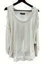 【中古】 アンダーカバー UNDERCOVER 22SS WOMENS COLLECTION ALL MYCOLOURS SWEATSHIRT オープンショルダー WHITE 白 UC1B1809 スウェット 無地 ホワイト SIZE1 104LT-45