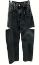 【中古】 メゾンマルジェラ Maison Margiela スラッシュ ディテール カット アウト ジーンズ SLASH DETAIL CUT OUT JEAN...
