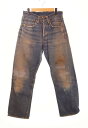 【中古】リーバイス LEVI'S 501xx 1947 VINTAGE ヴィンテージ デニム 40年代 40's 40s トップボタン刻印なし 隠しリベット 片...