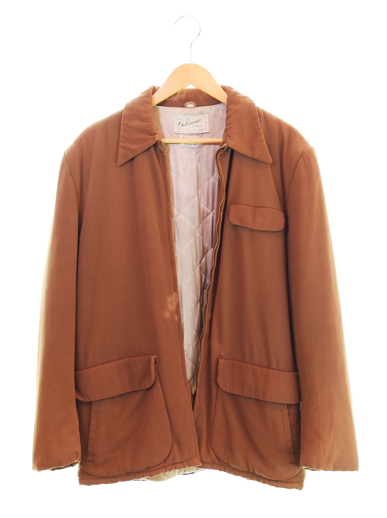 【中古】ヴィンテージ Vintage 60s 60's 60年代 Sears HERCULES ギャバジンジャケット ヘラクレス CONMER ジッパー ジッパー破損 ジャケット ブラウン 103MT-1798