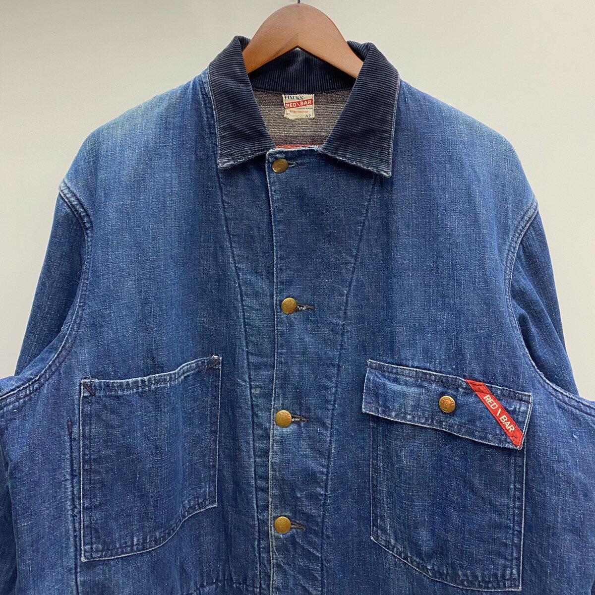 【中古】ヴィンテージ vintage 50's フィンクス FINCK'S デニムカバーオール ジャケット ブルー 42サイズ 201MT-3436 VB