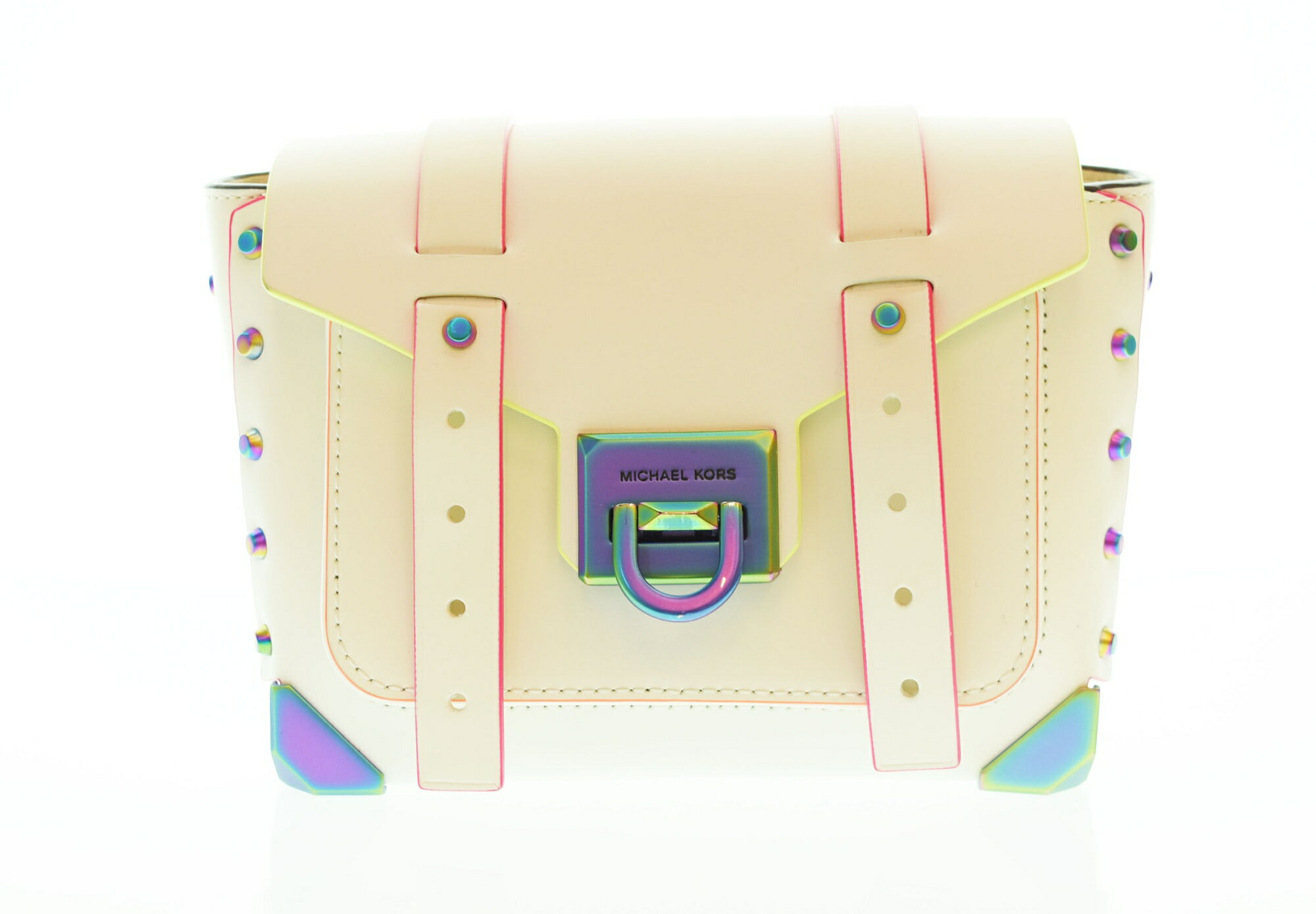 【中古】マイケルコース MICHAEL KORS マンハッタン ショルダーバッグ ベージュ AV-1911 バッグ レディ..