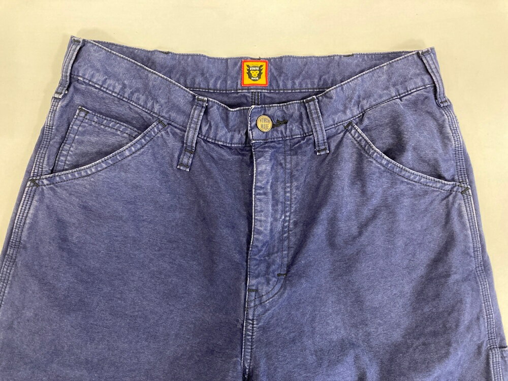 【中古】ヒューマンメイド HUMAN MADE ペインターパンツ ボトムス カラーパンツ 紺 カーゴパンツ ネイビー Sサイズ 101MB-564