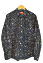 【中古】シュプリーム SUPREME 18AW Roses Corduroy Shirt バラ柄 長袖シャツ 青 長袖シャツ ブルー Mサイズ 103MT-2121(4)